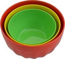Surpahs Melamine Mixing Bowl Set, Salad Bowls, 3 Pieces (2Qt, 3Qt, 4Qt) N5