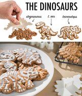 Wocuz 3 Dinosaur Bones Fossil Cookie Cutter/Stampers For Baby Shower Birthday Party