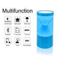 Zdatt Hourglass Color Changing Portable Wireless Bluetooth Speakers with LED Flashing Light Show, Aluminum Alloy... N2