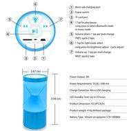 Zdatt Hourglass Color Changing Portable Wireless Bluetooth Speakers with LED Flashing Light Show, Aluminum Alloy... N4