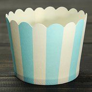 "50pcs Cupcake Baking Paper Stripe Muffin Cup Home Wedding Party (Red)" shopping N4