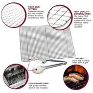 Baking Rack - Cooling Rack with FREE Tong Bundle, Stainless Steel , Non Stick, Dish Washer Safe, Rust Free, Oven... N3