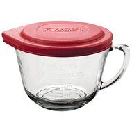 Batter Bowl,2qt W/Pl.Lid,Glass