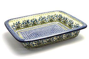 Polish Pottery Baker - Lasagna - Blue Bells