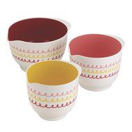 Cake Boss 7-Piece Countertop Accessories Melamine Complete Mixing and Prep Bowl Set, Icing N2