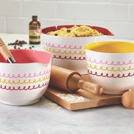 Cake Boss 7-Piece Countertop Accessories Melamine Complete Mixing and Prep Bowl Set, Icing N4
