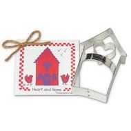 Heart and Home Cookie and Fondant Cutter - Ann Clark US Tin Plated Steel 4.75 Inches