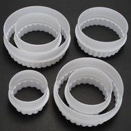 6PCS Round Shape Cake Decorating Cookies Cutters Molds.
