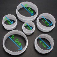 6PCS Round Shape Cake Decorating Cookies Cutters Molds. N3