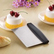 ProAid Premium Stainless Steel Pastry Scraper &amp; Dough Scraper, Chopper Cutter, Black N5