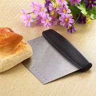 ProAid Premium Stainless Steel Pastry Scraper &amp; Dough Scraper, Chopper Cutter, Black N6