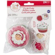 Wilton 415-8552 24 Count Elf on The Shelf Cupcake Baking Cups and Picks