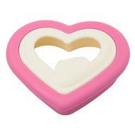 Heart Shaped Sandwich Maker Bread Mould Cutter (1, Pink&amp;White)