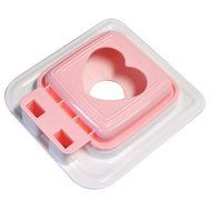 Heart Shaped Sandwich Maker Bread Mould Cutter (1, Pink&amp;White) N5
