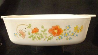 Corning Ware Wild Flowers 1 liter casserole dish A-1-B Corning Ware Small Casserole