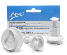 Ateco Set of 3 Sugar Paste Narrow Leaf Cutters N8