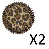 Wilton Leopard Paper Baking Cups 75 Pack, Cupcake Cake Muffin Liners (2-Pack)