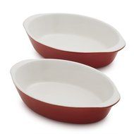 Sur La Table Stoneware Au Gratins D304 WIN , Set of 2, Persimmon