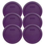 Pyrex 7201-PC Round 4 Cup Storage Lid for Glass Bowls (2, Navy Blue) N36
