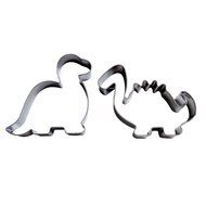 Yunko 2pcs Cute Dinosaur Stainless Steel Cookie Fondant Cutter Cake Decorating Tools