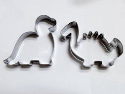 Yunko 2pcs Cute Dinosaur Stainless Steel Cookie Fondant Cutter Cake Decorating Tools N2
