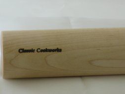 Classic Cookworks Tortilla Rolling Pin 8 Inch Maple, Palote N2