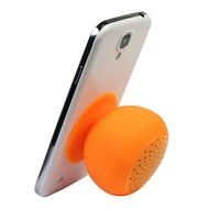 Speaker, Dreaman Mini Mushroom Bluetooth Speaker Wireless Hands free Waterproof Silicone Suction Orange