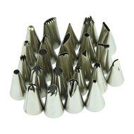Iuhan Fashion 24Pcs/set Large Stainless steel Icing Piping Nozzles Pastry Tips Set For Cake Decorating Sugarcraft...