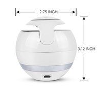 Sunseai Wireless Bluetooth Mini Speakers With Subwoofer Mini Round Hi-Fi Speaker Portable Bluetooth Speakers For...