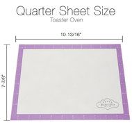 BakeitFun Non-Stick Silicone Baking Mat with Ruler, Quarter Sheet 8 x 11-Inch N4