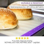 BakeitFun Non-Stick Silicone Baking Mat with Ruler, Quarter Sheet 8 x 11-Inch N5