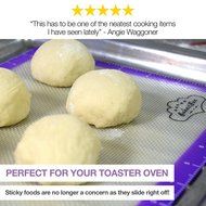 BakeitFun Non-Stick Silicone Baking Mat with Ruler, Quarter Sheet 8 x 11-Inch N6