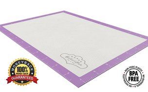 BakeitFun Non-Stick Silicone Baking Mat with Ruler, Quarter Sheet 8 x 11-Inch N8