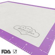 BakeitFun Non-Stick Silicone Baking Mat with Ruler, Quarter Sheet 8 x 11-Inch N9