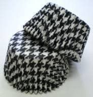 Jubilee Sweet Arts Houndstooth Baking Cups, Standard Size, 50 count, Black