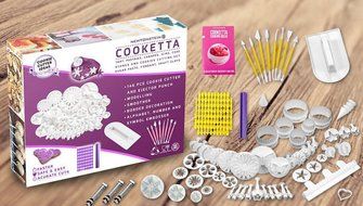 Cooketta - 157 pcs Tart, Pastries, Canap&eacute;s, Icing, Cake, Clay, Fondant, Sugarpaste, Scones, and Cookies Cutter... N8