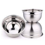 PER-IHOME Prefessional Stainless Steel Mixing Bowls With Measuring line Great For Your Modern Kitchen(Large) N6