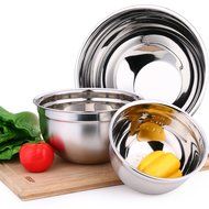 PER-IHOME Prefessional Stainless Steel Mixing Bowls With Measuring line Great For Your Modern Kitchen(Large) N12