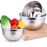 PER-IHOME Prefessional Stainless Steel Mixing Bowls With Measuring line Great For Your Modern Kitchen(Large) N15