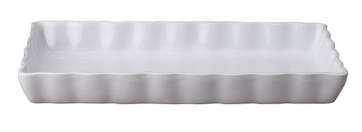 HIC Porcelain Rectangular Quiche Dish 11- by 6.5- by 1.25-inch