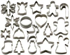 StarPack Christmas Cookie Cutters Set (18 Piece) &ndash; Favorite Holiday Shapes including Gingerbread Man, Star and...