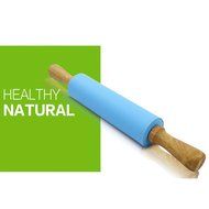 JamHoo Nonstick Rolling Pin &amp; Silicone Large Pastry Mat With Measurements - 15.7&quot;x19.7&quot; Non-Slip Sheet For Rolling... N2
