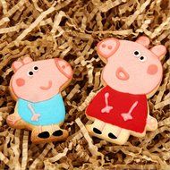 Yunko 2pcs Peppa Pig Stainless Steel Cookie Fondant Cutter Cake Decorating Tools Cz009