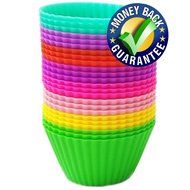 Silicone Baking Cups &ndash; Premium Quality &ndash; Non-Stick &ndash; Best 24 Cupcake Liners &ndash; Special Gift Packaging &ndash; Enjoy