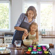 Silicone Baking Cups &ndash; Premium Quality &ndash; Non-Stick &ndash; Best 24 Cupcake Liners &ndash; Special Gift Packaging &ndash; Enjoy N7