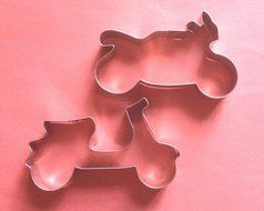 LAWMAN Vehicle motorcycle scooter motorbike fondant pastry baking cookie cutter set