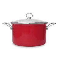 Chantal Copper Fusion 6-Quart Casserole with Glass Lid, Chili Red N2
