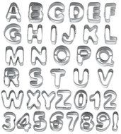 Wilton Fondant Alphabet Number Cookie Cutter Cut Outs, Set of 37