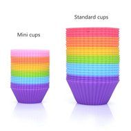 BakeBaking Mini Muffin Pan - Reusable Silicone Cupcake Molds 2in 24 Pack - Small Baking Cups Truffle Cake Pan... N10
