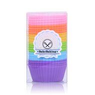 BakeBaking Mini Muffin Pan - Reusable Silicone Cupcake Molds 2in 24 Pack - Small Baking Cups Truffle Cake Pan... N12